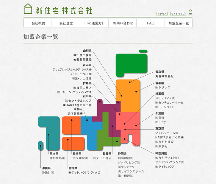 新住宅 株式会社 加盟企業一覧